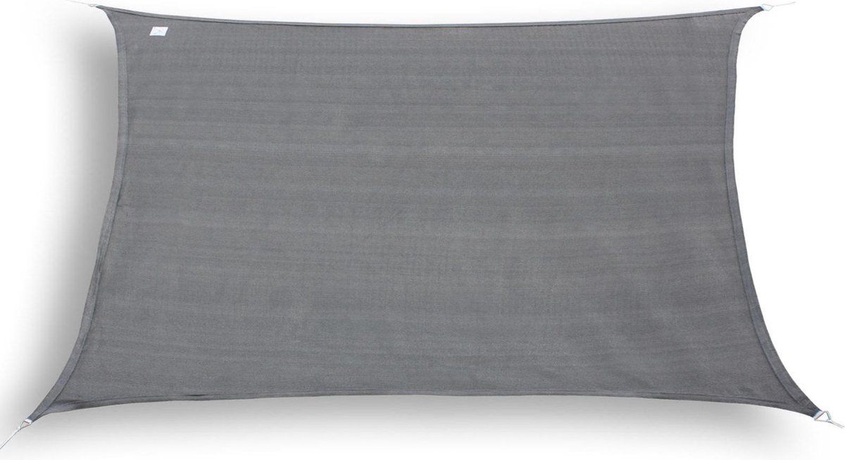 hanSe® Schaduwdoek Rechthoek Waterdoorlatend 2,5x5 m Zonnedoek Grijs