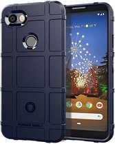 Google Pixel 3a hoes - Heavy Armor TPU Bumper - Donker Blauw