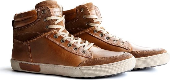 Travelin Sandvik - Hoge heren sneaker - Wol gevoerd - Cognac - Maat 44 |  bol.com