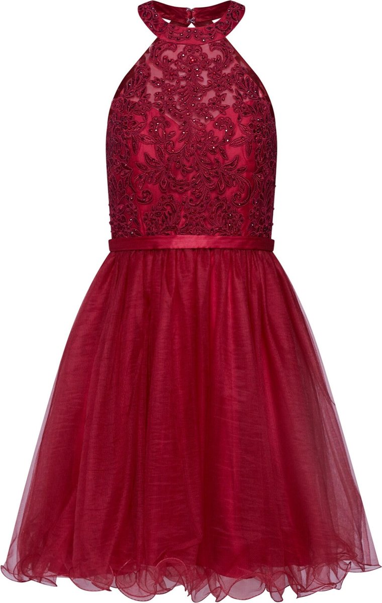 Mascara cocktailjurk Wijnrood42