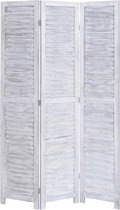 Kamerscherm met 3 panelen 105x165 cm hout grijs