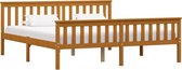 Bedframe massief grenenhout honingbruin 180x200 cm