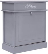Schoenenkast 50x28x58 cm paulowniahout grijs