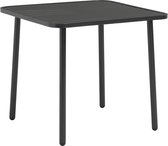 Tuintafel 80x80x72 cm staal donkergrijs