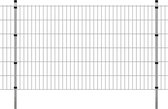 Dubbelstaafmatten en palen 2008x1230 mm 8 m zilverkleurig