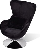 Fauteuil eivormig zwart