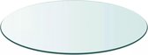 Tafelblad - Gehard glas - Transparant - Rond - 600 mm diameter