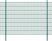 Dubbelstaafmatten en palen 2008x1630 mm 46 m groen