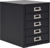 Archiefkast met 5 laden 28x35x35 cm metaal zwart