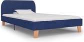 Bedframe stof blauw 90x200 cm