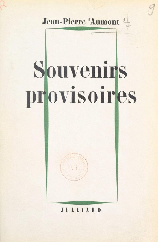 Souvenirs provisoires
