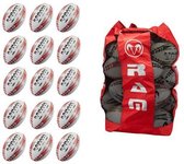 Lot de 15 balles de rugby Squad avec sac de transport Taille 4 4-15 pièces