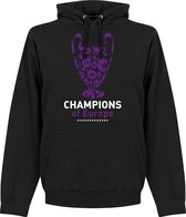 Real Madrid Champions League 2018 Winners Hooded Sweater - Zwart - XXL