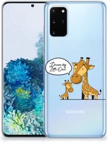 Coque Téléphone pour Samsung Galaxy S20 Plus PU Silicone Etui Bumper Gel Girafe