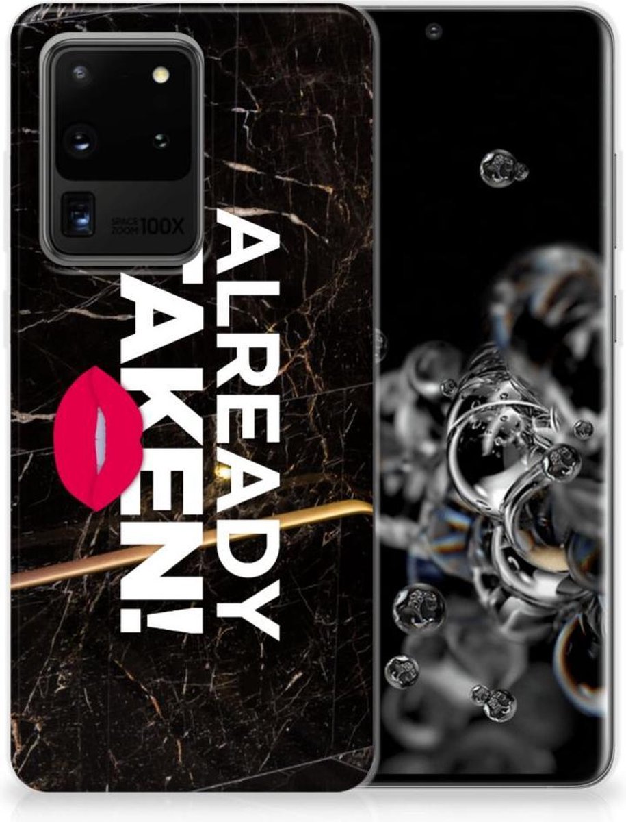 Samsung Galaxy S20 Ultra Siliconen hoesje met naam Already Taken Black