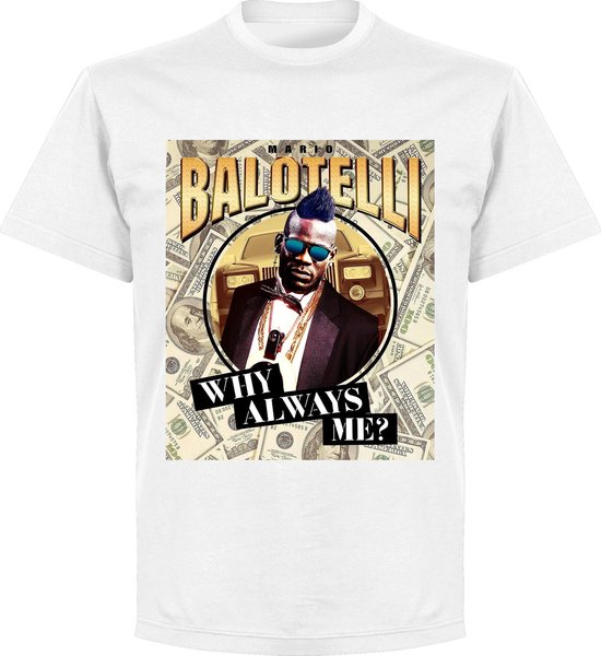 Mario Balotelli Public Enemy T-Shirt - Wit - XS