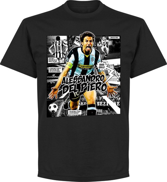 Del Piero Comic T-shirt - Zwart