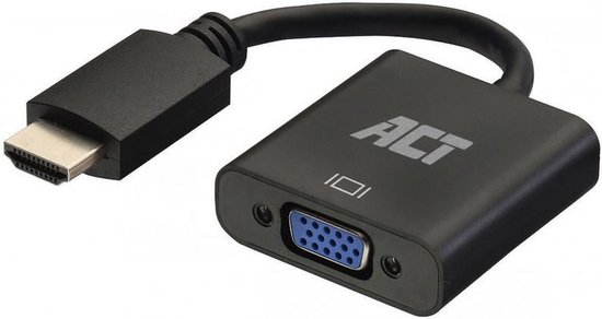 ACT HDMI naar VGA adapter, met audio, male naar female, 0,15 meter - AC7535