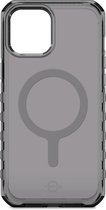 ITSkins Hoesje geschikt voor Apple iPhone 13 Mini MagSafe Telefoonhoesje Hardcase | ITSkins SupremeMagClear Backcover Shockproof | Geschikt voor MagSafe | Geschikt voor Draadloos Opladen met Magnetische Ring | MagSafe Case - Grijs