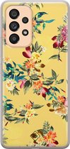 Casimoda® hoesje - Geschikt voor Samsung A53 - Floral Days - Backcover - Siliconen/TPU - Geel