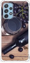 Telefoonhoesje Geschikt voor Samsung Galaxy A73 Back Cover met transparante rand Wijn