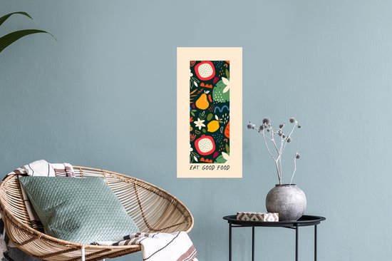 Stickers muraux - Film autocollant - Citations - Mangez bien - Nourriture - Dictons - 20x40 cm - Film adhésif - Stickers muraux muraux Chambre d'enfant - Papier peint autocollant - Papier peint autocollant - Film autocollant