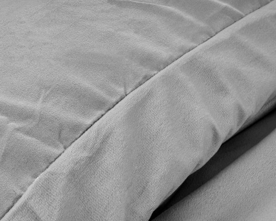 Sleeptime Velvet Touch - Dekbedovertrekset - Lits-Jumeaux - 240x200/220 + 2 kussenslopen 60x70 - Grijs van Merkloos — afbeelding 4