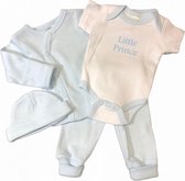 babykleding set Prince blauw 4-delig mt 50/56