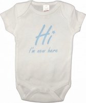 romper Hi jongens katoen wit/blauw maat 62/68