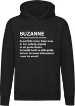 Suzanne Hoodie | jarig | verjaardagkado | verjaardag kado | cadeau | Unisex | Trui | Sweater | Hoodie | Capuchon | Zwart