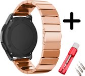 Strap-it bandje metaal rosé goud + toolkit - geschikt voor Xiaomi Amazfit GTR 47mm / Amazfit GTR 2 / GTR 3 / GTR 3 Pro / GTR 4