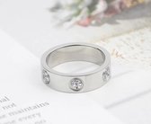 Soraro Ring Diamond | Zilver | Ringen Vrouwen | 17mm | Ring Dames | Dames Cadeau | Moederdag | Moederdag Cadeau