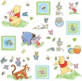 muurstickers Winnie the Pooh vinyl 49 stuks