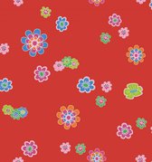 Bluuming Affairs - Behangpapier - Bloemen - Behang - Kinderbehang - Rood - 0,53 x 10,05 M.