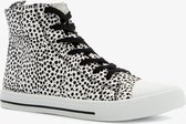 Hoge canvas dames sneakers met stippen - Zwart - Maat 41
