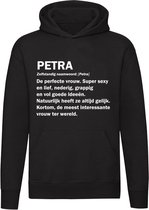 Petra Hoodie | jarig | verjaardagkado | verjaardag kado | cadeau | Unisex | Trui | Sweater | Hoodie | Capuchon | Zwart