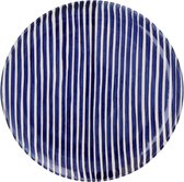 Casa Cubista  - Ontbijtbord met small streeppatroon blauw 23cm - Kleine borden