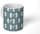 Mok - Koffiemok - Cartoon - Patroon - Jaren 50 - Mokken - 350 ML - Beker - Koffiemokken - Theemok