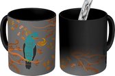 Magische Mok - Foto op Warmte Mokken - Koffiemok - Design - Jungle - Vogels - Dieren - Magic Mok - Beker - 350 ML - Theemok