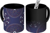 Magische Mok - Foto op Warmte Mokken - Koffiemok - Patronen - Gothic - Flora - Magic Mok - Beker - 350 ML - Theemok