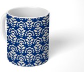 Mok - Koffiemok - Zonnebloem - Blauw - Design - Mokken - 350 ML - Beker - Koffiemokken - Theemok