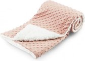 deken Deluxe Bubble Mink 70 x 100 cm fleece roze