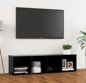 vidaXL Tv-meubel 142.5x35x36.5 cm spaanplaat zwart