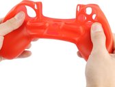 Hoesje geschikt voor Playstation 4 controller - Mobigear - Classic Serie - Siliconen Hoesje - Rood