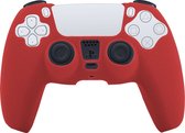 Hoesje geschikt voor Playstation 5 controller - Mobigear - Classic Serie - Siliconen Hoesje - Rood