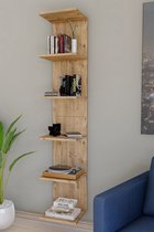 Pochon Home - Boekenkast - Pijnboom - 180x34x29- Vakkenkast - Wandkast - Boekenrek