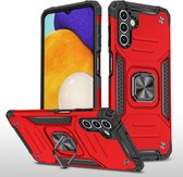 oTronica Armor Backcover voor Samsung Galaxy A32 (5G) hoesje met ring kickstand - Rood