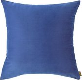 kussen 40 x 40 cm fluweel blauw