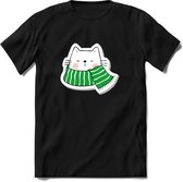 Christmas Buddy Kerst T-shirt | Groen | Jongens / Meisjes | Grappige Foute kersttrui Shirt Cadeau | Kindershirt | Leuke Elf, Rendier, Kerstboom en Kerstballen Ontwerpen. Maat 128