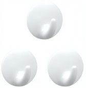ophanghaak 4,5 cm rubber wit 3 stuks